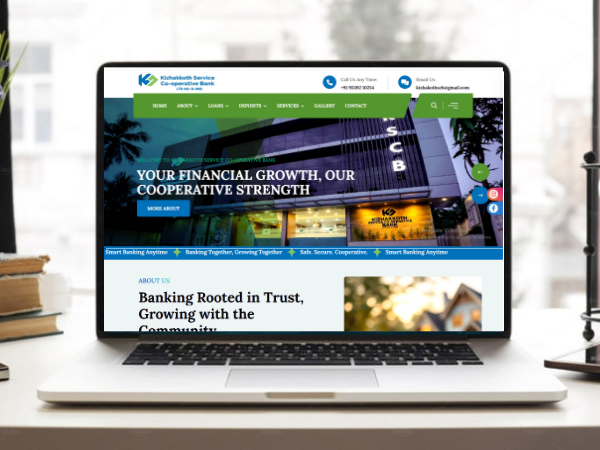 Kizhakkoth Service Co-operative Bank Website Created by Promiza IT Solutions